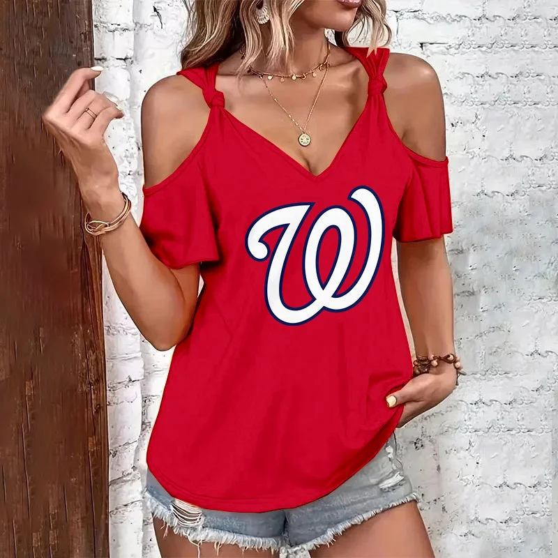Casual V Neck Short Sleeve T-shirt