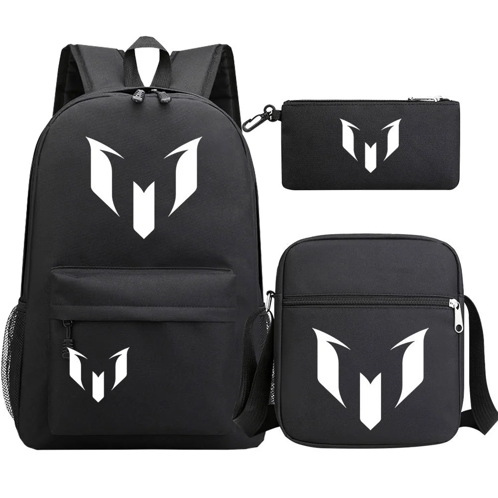Buzzdaisy Get your little soccer star ready with Lionel Messi-themed 3-piece schoolbag set