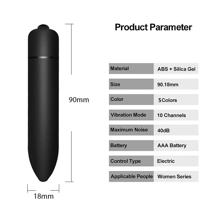 【 Vip Exclusive Free Gift 】 Mini Bullet Vibrator With 10 Modes & 8 X 10 Inch Velet Storage Bag