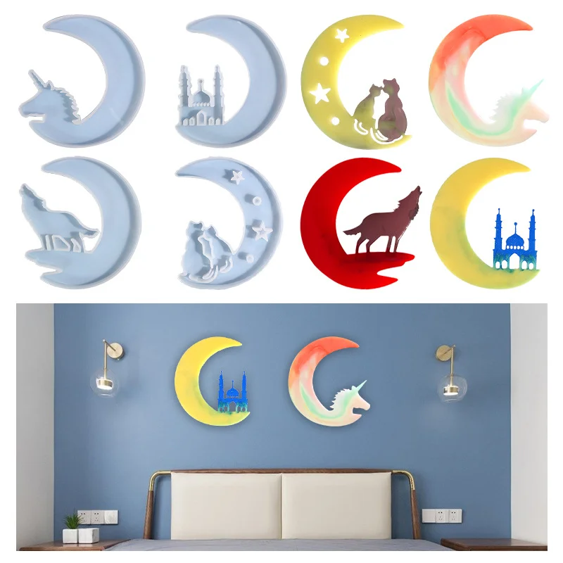 Moon Castle Unicorn Resin Ornament Silicone Mold