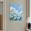 Blumen-Mond-DIY-Perlen-Mal-Kits mit Rahmen 30x40 cm Perlengem&auml;lde Bildkunst Basteln f&uuml;r Erwachsene Anf&auml;nger Geschenk Hausdekoration an der Wand