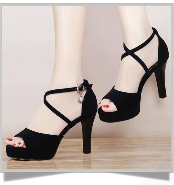 Sexy Summer Women's Ultra-high Heel Sandals Buckle Fashion  34-40 - Life is Beautiful for You - SheChoic