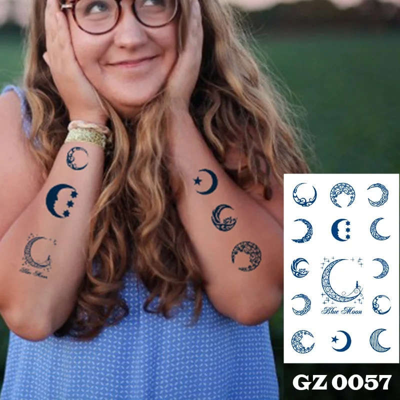 1Pcs Ink Juice Butterfly Text Tattoos Body Art Waterproof Temporary Tattoo Sticker For Men Women