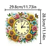 DIY Sunflower Diamond Painting Ornament with Clock Function for Decor