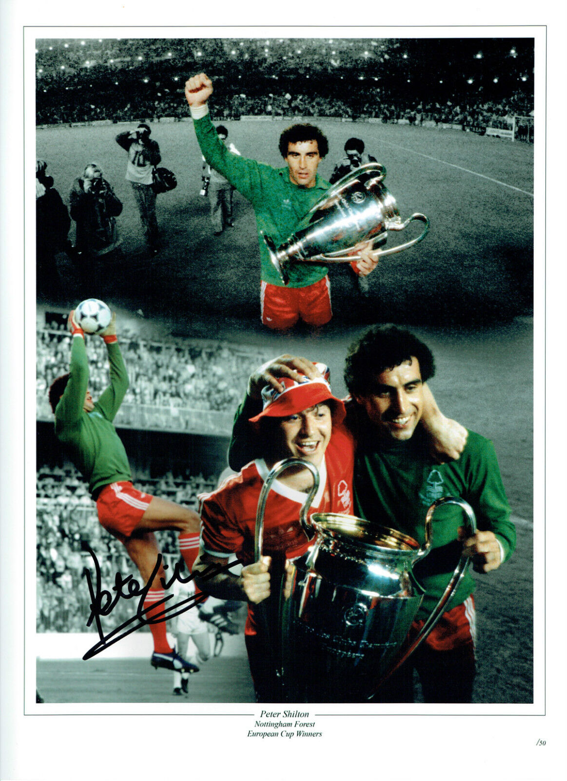 Peter SHILTON Signed Nottingham Forest Autograph 16x12 Montage Photo Poster painting AFTAL COA