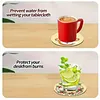 8Pcs Christmas DIY Wood Diamond Painting Coasters Kit with Round Base