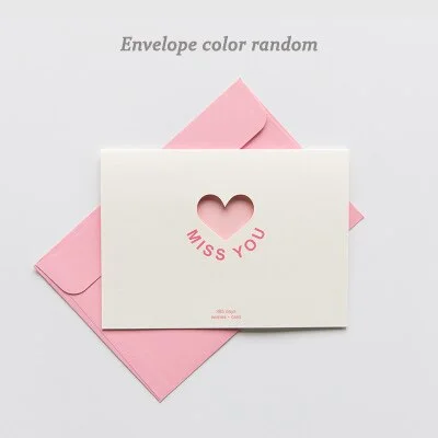 1pc Sweet warm Valentine's Day hollow greeting card envelope Girlfriend boyfriend lover gift thanks birthday party supplies