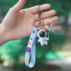 10PCS Soft Pink Blue Space Travel Astronaut Creative Cartoon Keychain Kids Couples School Bag Pendant Gift 