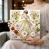 Framed Diamond Painting - Special Shaped - Girl and Flowers (25x25cm)