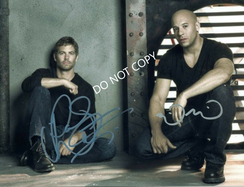 fast and furious 8 x10 20x25 cm Autographed Hand Signed Photo Poster painting