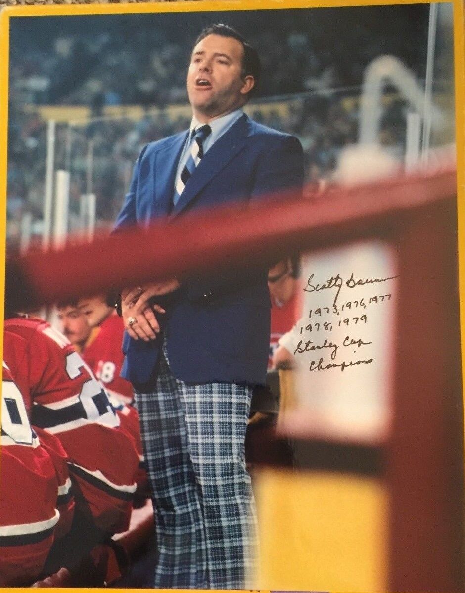 SCOTTY BOWMAN AUTOGRAPHED MONTREAL CANADIENS 11X14 Photo Poster painting W/THE YEARS IN PERSON A