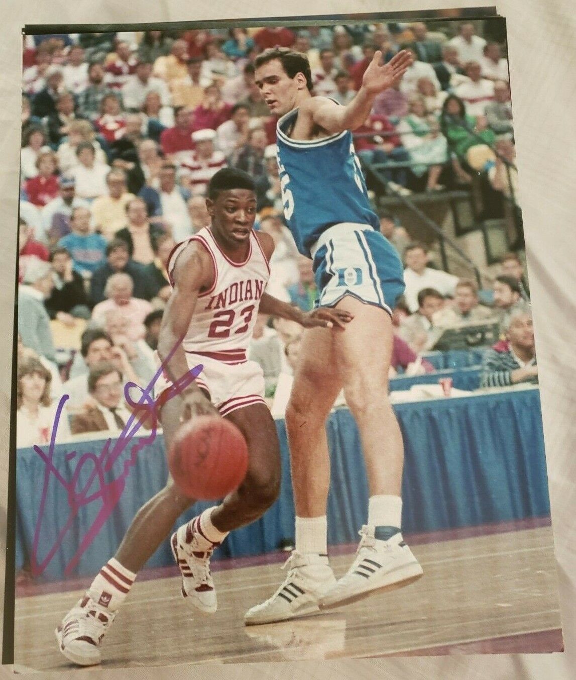 KEITH SMART INDIANA HOOSIERS SIGNED AUTOGRAPHED 8X10 Photo Poster painting W/COA A