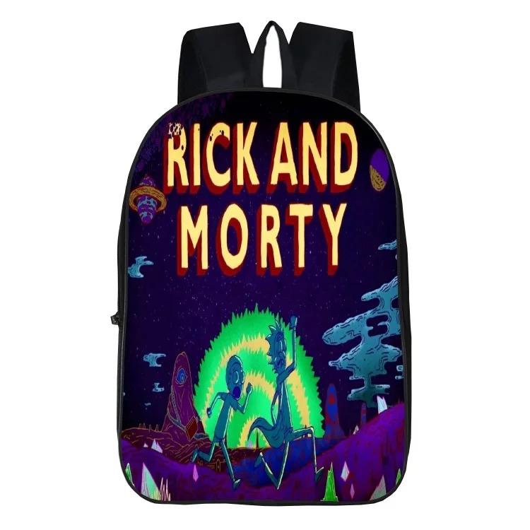 Mayoulove Anime Rick Andy Morty #3 Backpack School Sports Bag-Mayoulove
