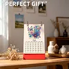 Butterfly Flowers Diamond Art Monthly Flip Tabletop Calendar January 2027 - December 2027 Small Desktop Calendar Planner for Living Room Bedroom Office Desk Gift Giving