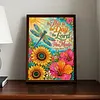 Dragonfly Sunflower Verse Diamond Painting Kits for Adults Beginners 30x40cm