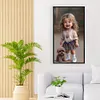 uk.everydayedeals (Limited Stock)Diamond Painting - Full Round - Little Girl and Dog(40*70cm)