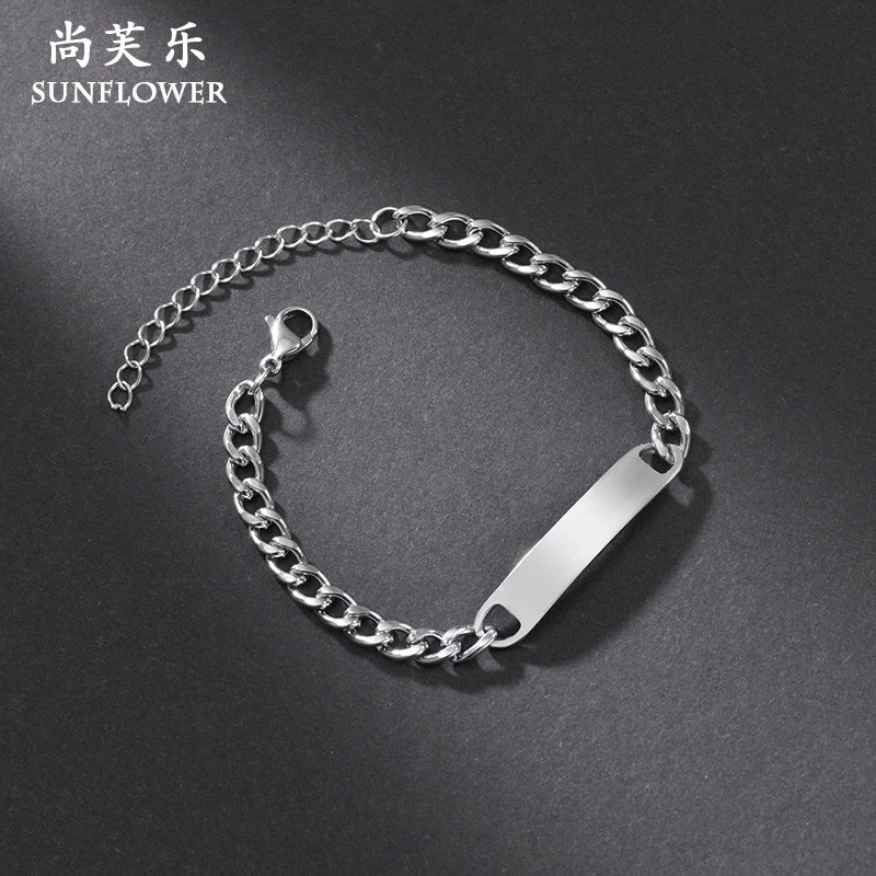 Minimalist Solid Color Stainless Steel Plating Men’s Bracelets