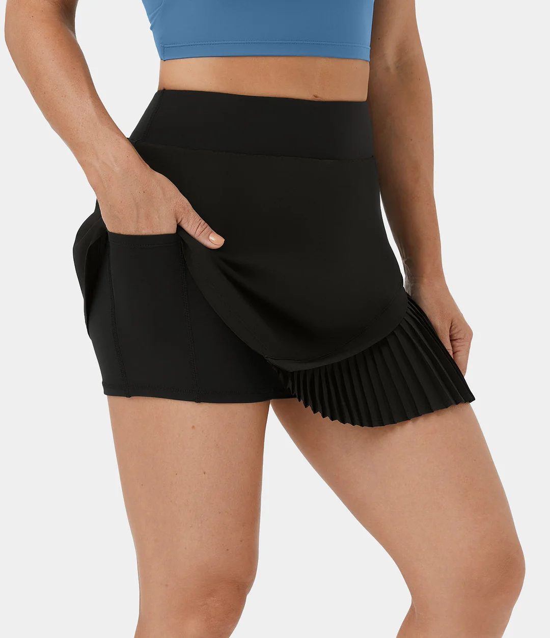 Everyday 2-in-1 Pleated Patchwork Tennis Skirt-Kinetic