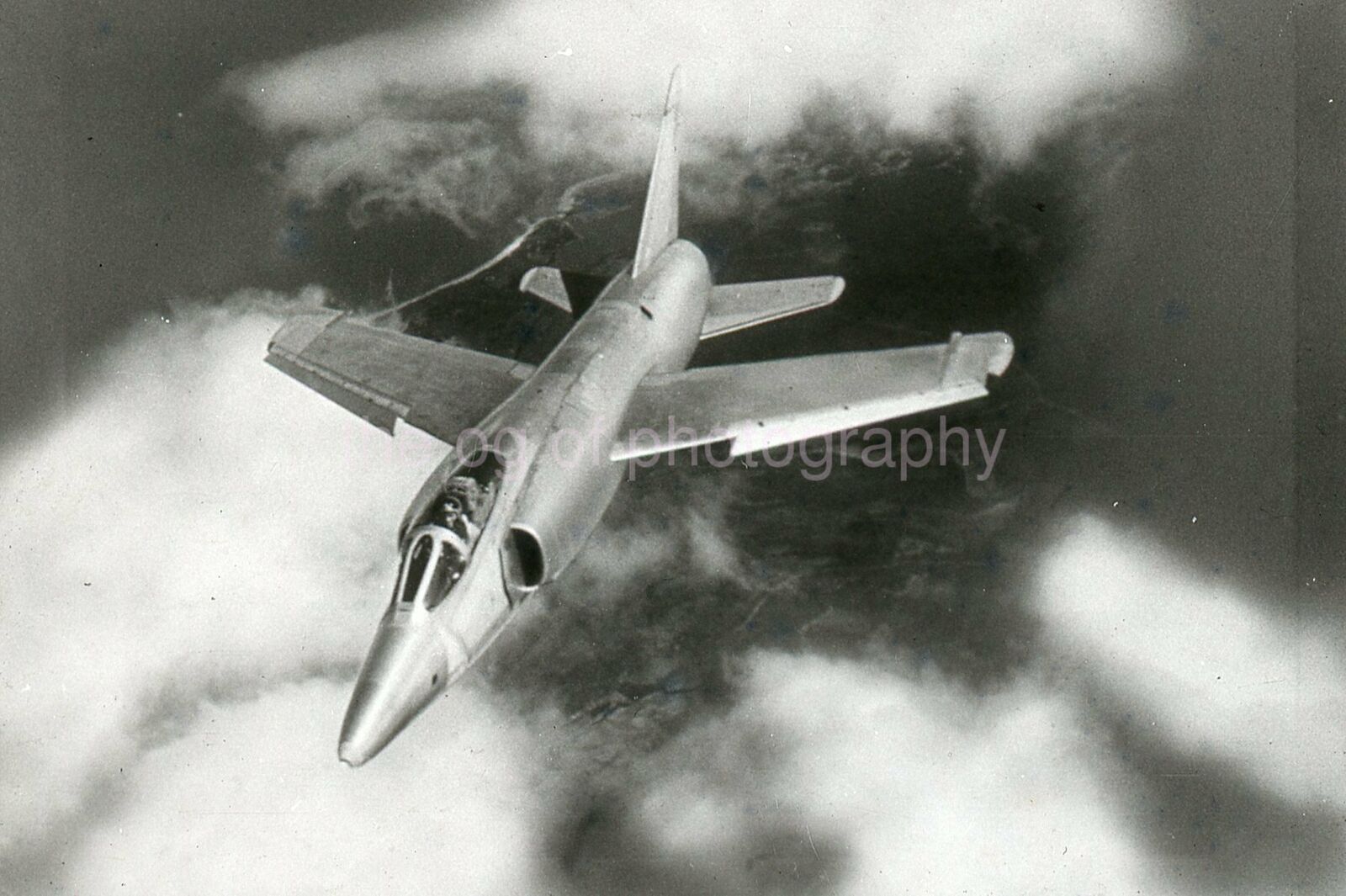 F11F-1 Tiger 35mm FOUND b + w SLIDE Original MILITARY AVIATION Photo Poster painting 14 T 6 G