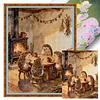 Hedgehog Family Full Stamped Cross Stitch Kit 14CT 2-Strand 45x60cm
