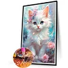Diamond Painting-DIY Full Round Drill Flower Cat(40*60CM）