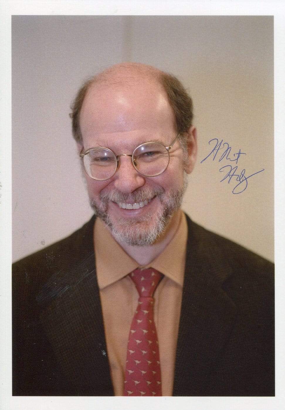 H. Robert Horvitz autograph NOBEL PRIZE in Medicine 2002, signed Photo Poster painting