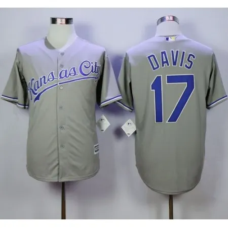 Royals #17 Wade Davis Grey New Cool Base Stitched MLB Jersey