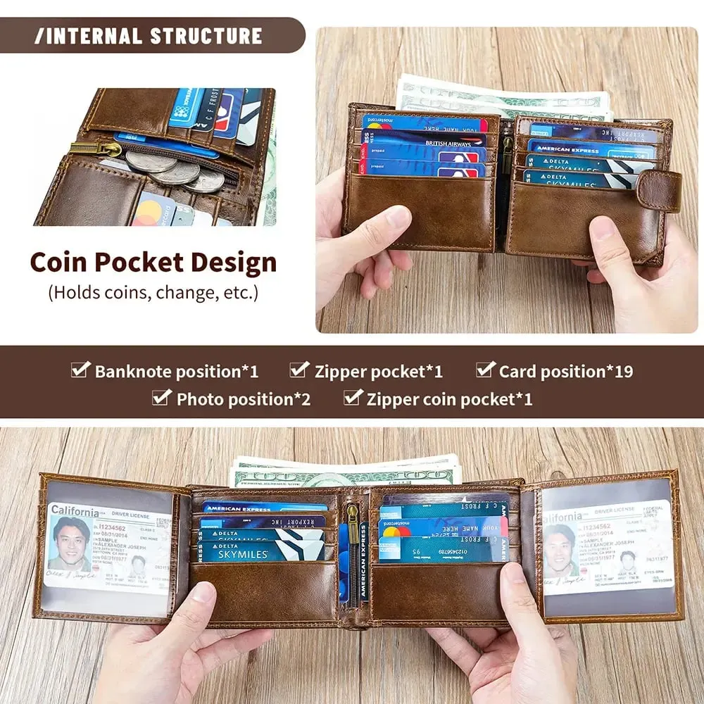 Wallet internal compartment details