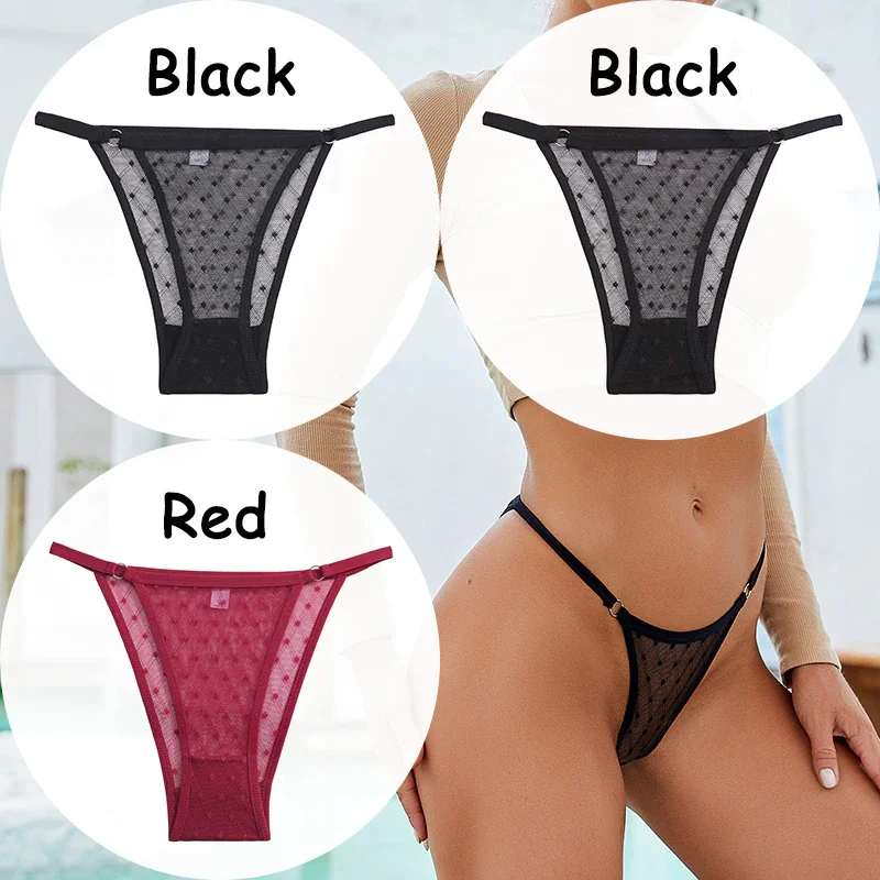 Billionm Panties Lace G-string Thong Women's Underwear Mesh Transparent Lingerie Low-Waist Female Briefs Soft Women's Underpants