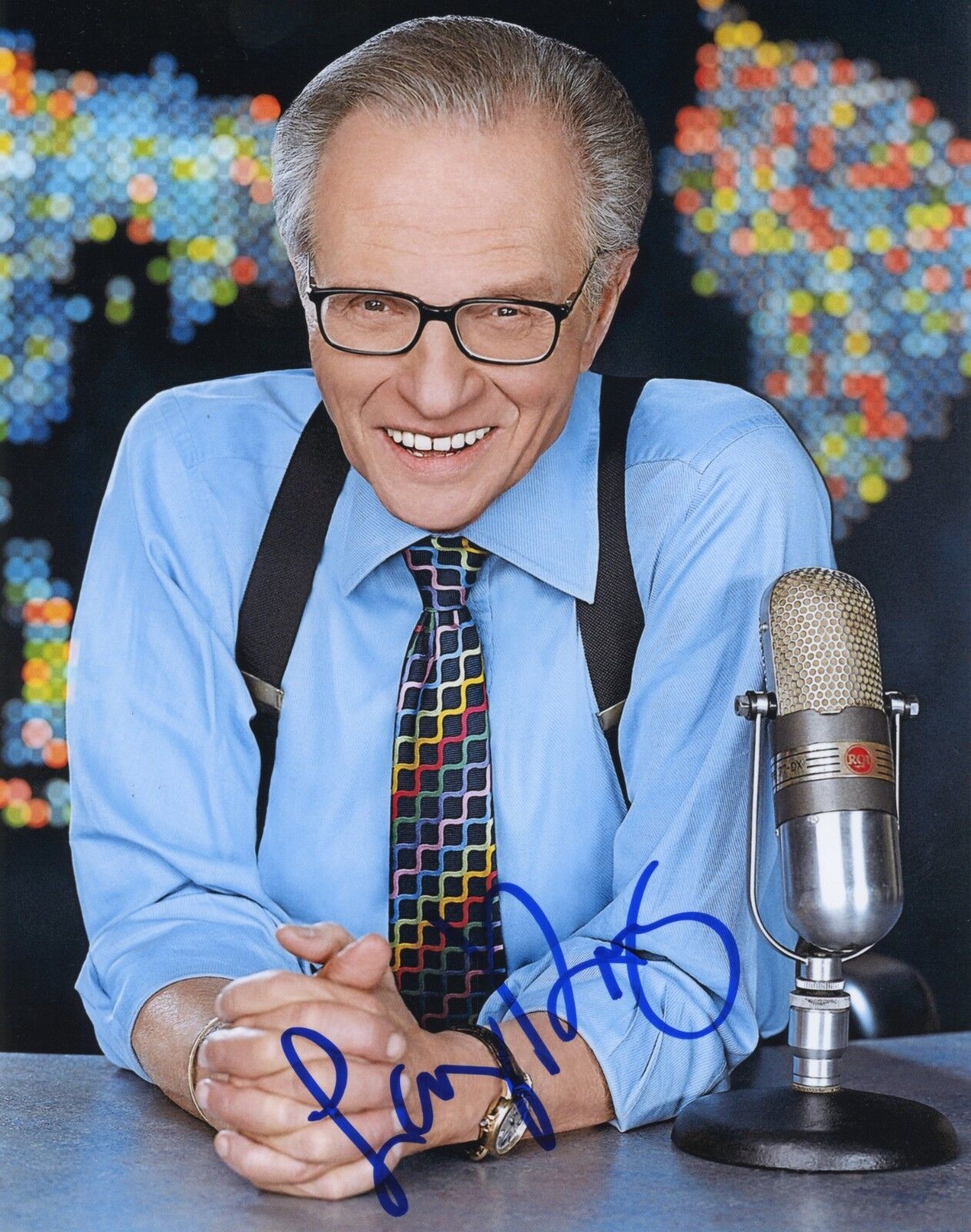 ~~ LARRY KING Authentic Hand-Signed LARRY KING LIVE!