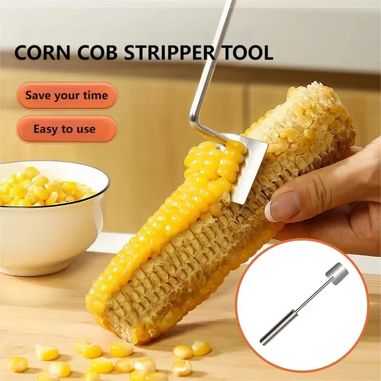 2025 NEW Long Handle Stainless Steel Corn Stripping Tool slivor