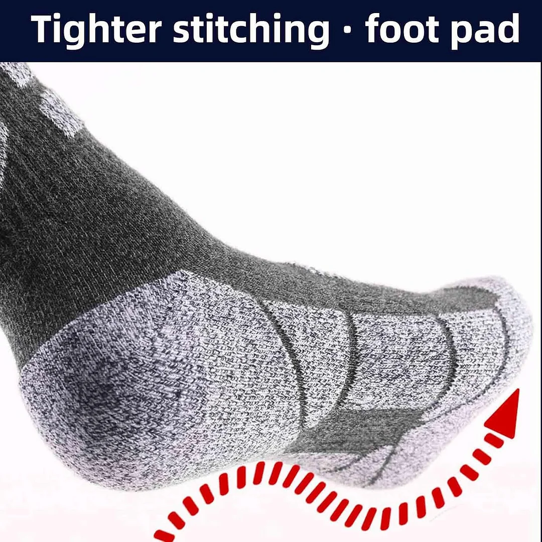 Outdoor Sports Socks With Thickened Towel Sole For Mountaineering Shock Absorption Hiking And Running Mid-tube Socks