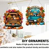 2Pcs citrouille voiture - 5d bricolage artisanat pendentif