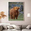 Highland Cow-11CT Stamped Cross Stitch 40*50cm