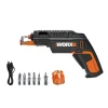 Worx Electric Screwdriver, Rechargeable Cordless Electric Screwdriver Set with 6 Bits, Screw Holder, Charger