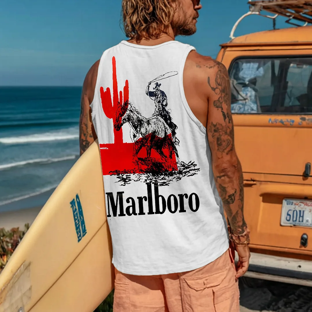  Cowboy Graphic Tank Top for Summer Beach Adventures