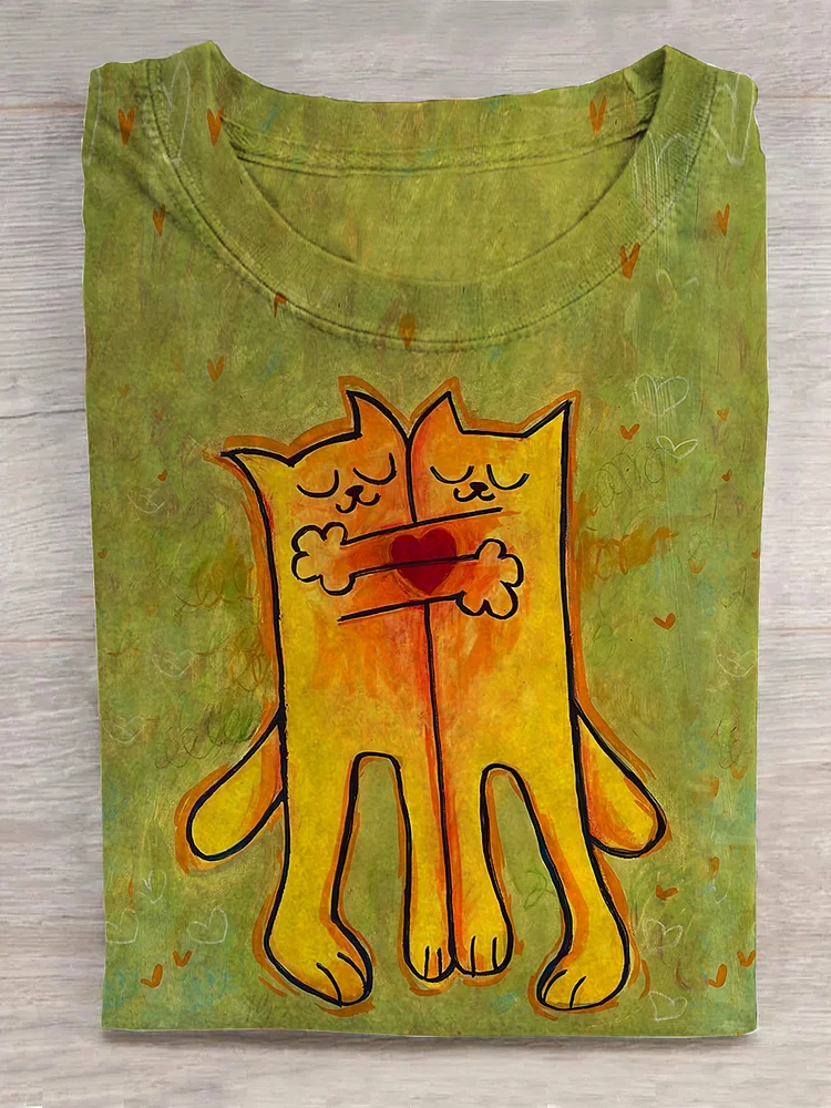 Cats Hugging Each Other T-shirt