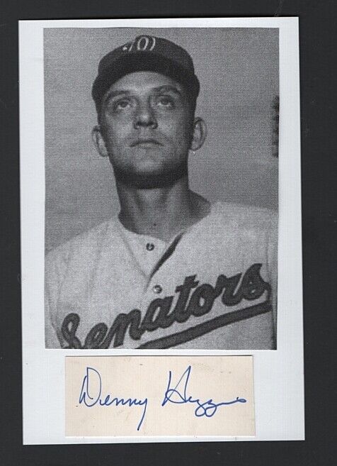 1968/69 DENNY HIGGINS-WASHINGTON SENATORS 4x6 AUTOGRAPHED CUT W/Photo Poster painting