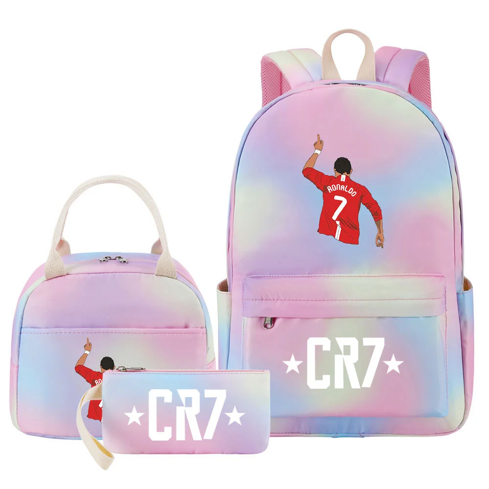 Buzzdaisy Get Your Goal on with the Cristiano Ronaldo Rainbow Backpack Set - Fits 15-Inch Laptop