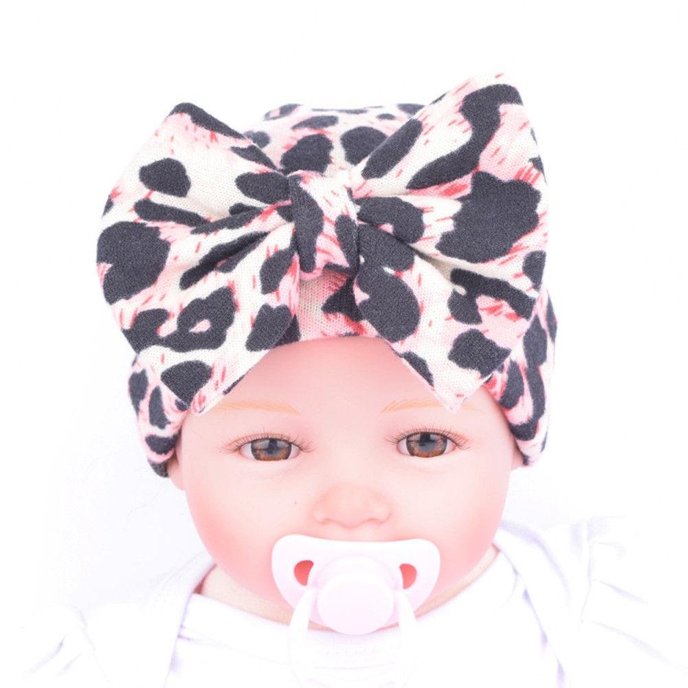 2019 Brand New Newborn Baby Boy Girls Toddler Infant Kids Children Winter Knit Floral Leopard Hat Cap Hospital Beanie Baby Gifts