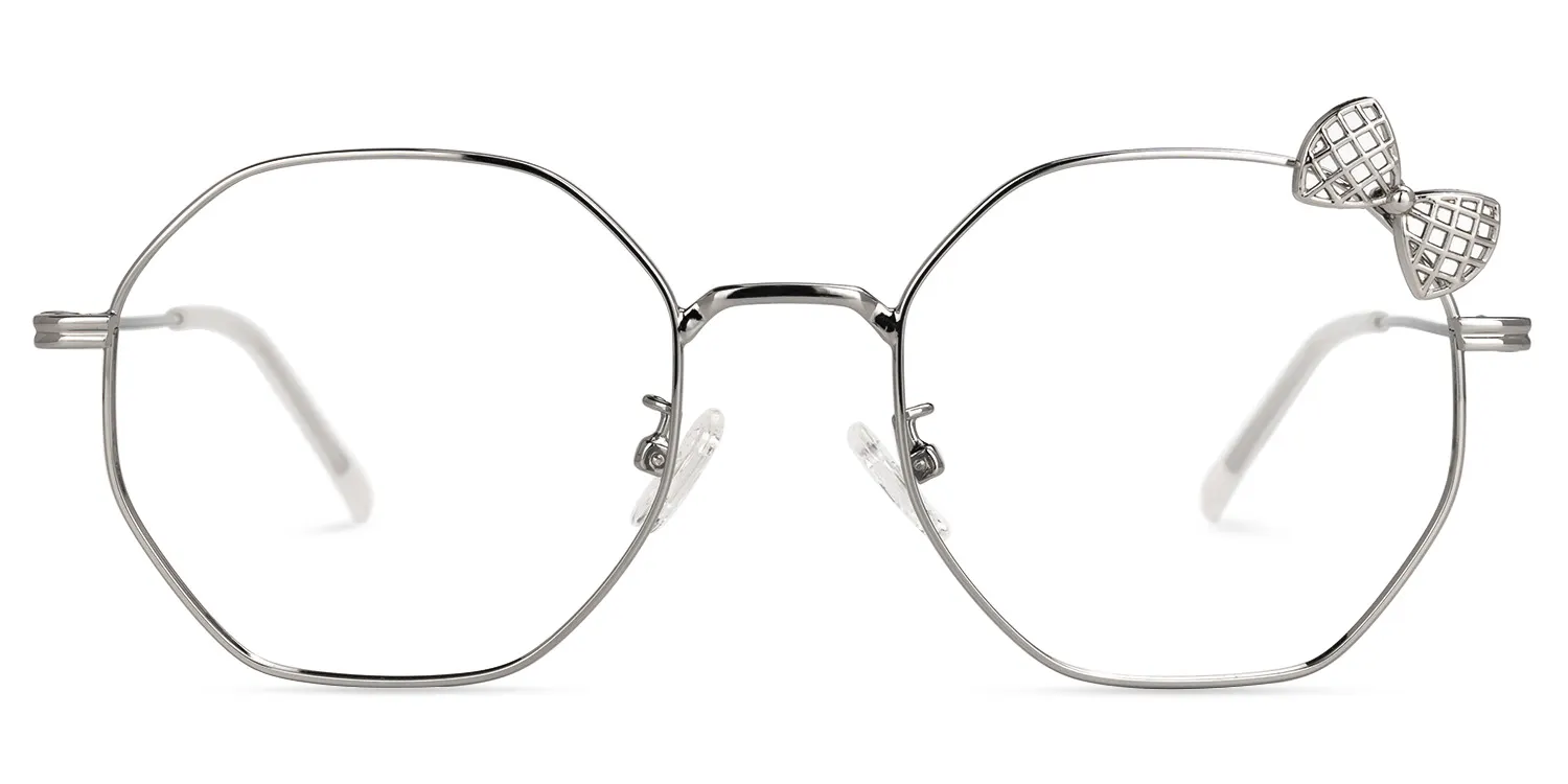 Kaitlyn Silber Geometrisch Brille Silber