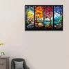 (US Local)Paint By Numbers Kit On Canvas DIY Oil Art Four Seasons Picture Decor 60x40cm