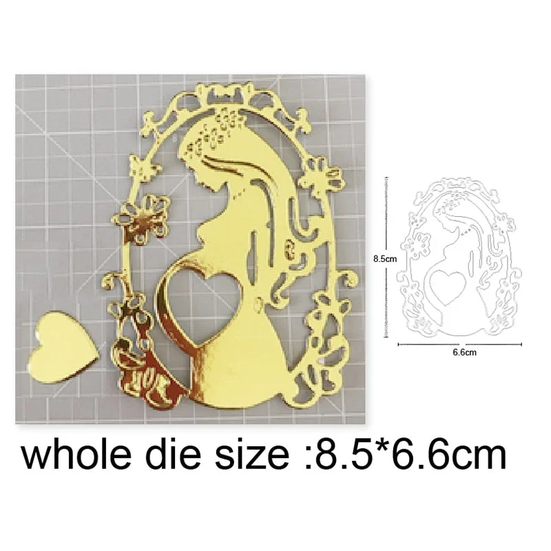 Heart Rains Umbrella Girl Metal Cutting Dies Cut Die Mold Decoration Scrapbook Paper Craft Knife Mould Blade Punch Stencils Dies