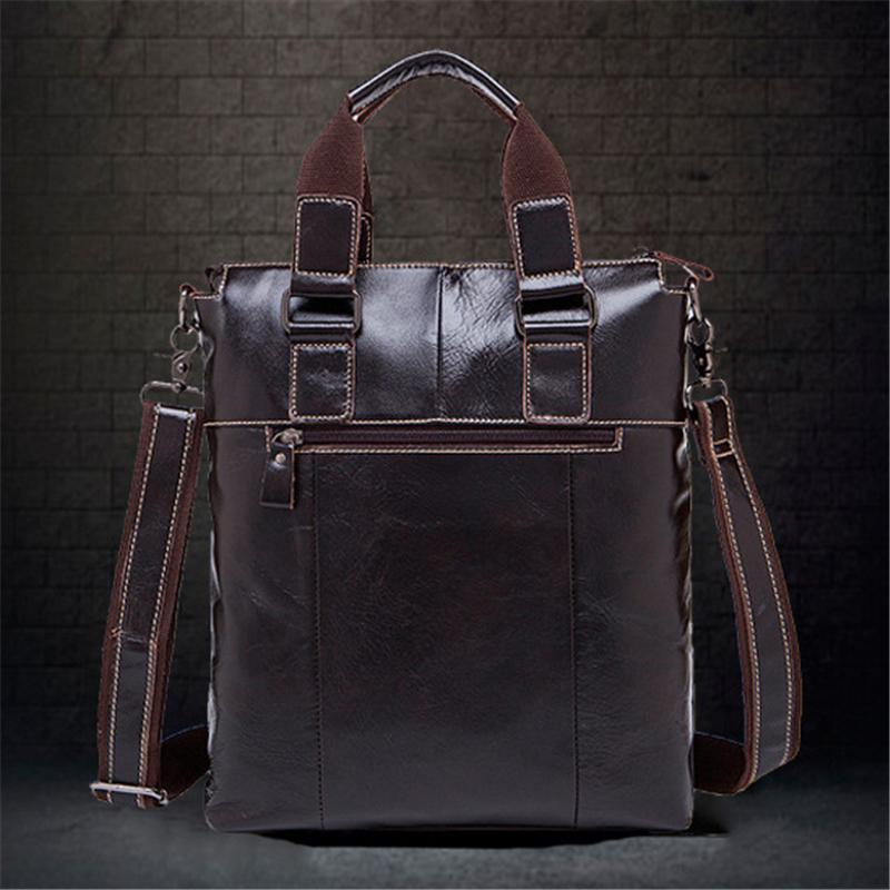 Vintage Style Leather Business Handbag Crossbody Bag For Men