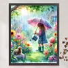 【Limited Stock Sale】Girl Watering The Flowers-11CT Stamped Cross Stitch 50*60cm/19.69*23.62in(Big Size) tapestrymarket