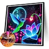 Luminous Hummingbirds-Full Round Diamond Painting