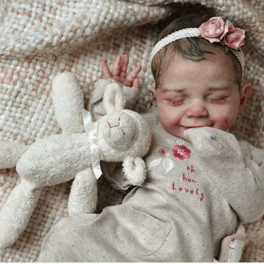 12'' Realistic Reborn Baby Girl Doll, Lifelike Weighted Smile Silicone Baby Doll Brielle by Creativegiftss® 2024 -Creativegiftss® - [product_tag] RSAJ-Creativegiftss®