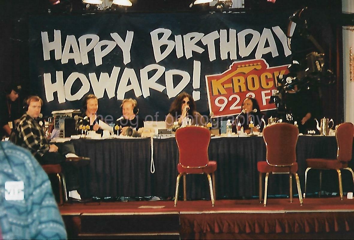 FOUND Photo Poster painting 1990's NEW YORK Color HOWARD STERN BIRTHDAY PARTY Original 112 13 S