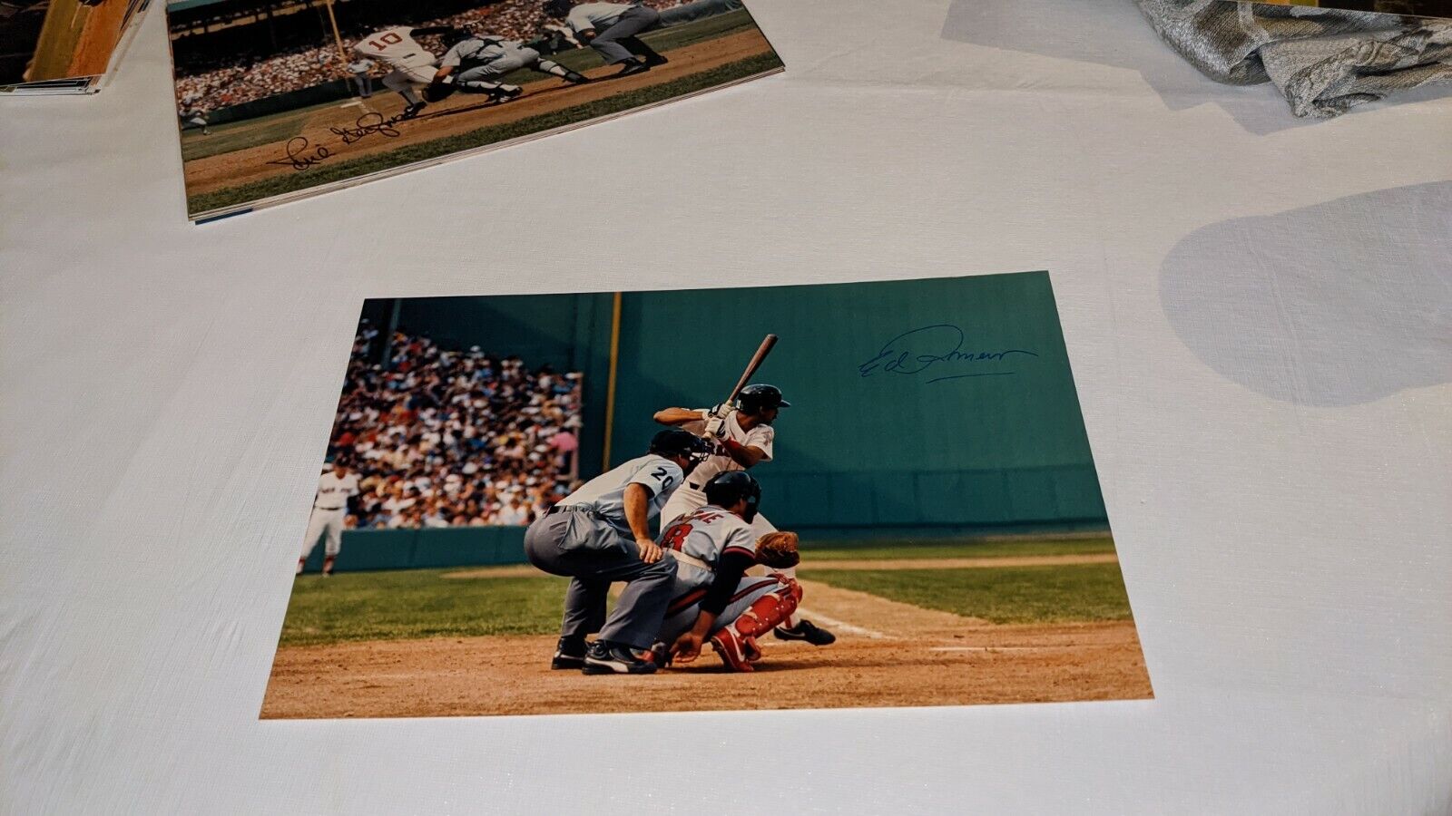 Ed Romero Boston Red Sox Signed 8x12 Personal Photo Poster painting W/Our COA READ