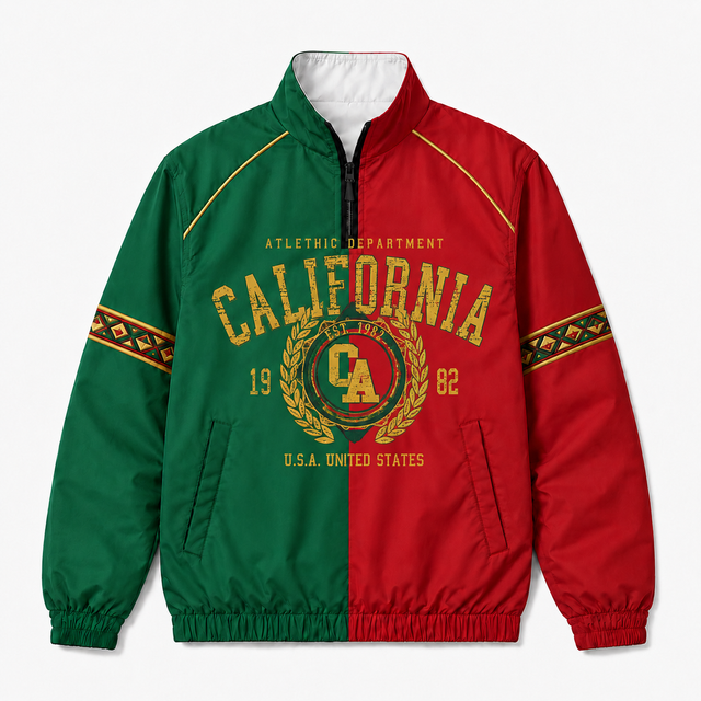Varsity California Split Half Zip Pullover